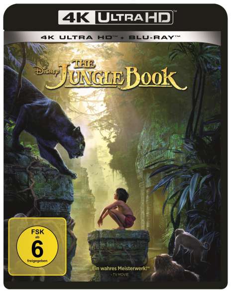 The Jungle Book (2016) (Ultra HD Blu-ray &amp; Blu-ray), 1 Ultra HD Blu-ray and 1 Blu-ray Disc