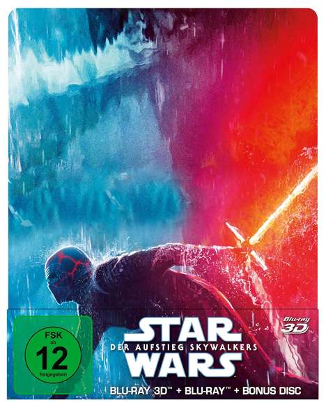 Star Wars 9: Der Aufstieg Skywalkers (3D &amp; 2D Blu-ray im Steelbook), 3 Blu-ray Discs