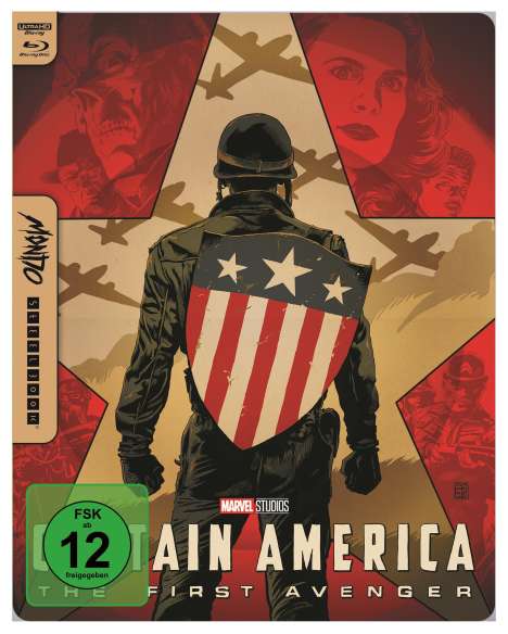 Captain America (Ultra HD Blu-ray &amp; Blu-ray im Steelbook), 1 Ultra HD Blu-ray und 1 Blu-ray Disc