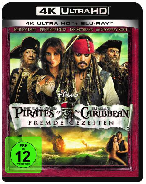 Pirates of the Caribbean - Fremde Gezeiten (Ultra HD Blu-ray &amp; Blu-ray), 1 Ultra HD Blu-ray und 1 Blu-ray Disc