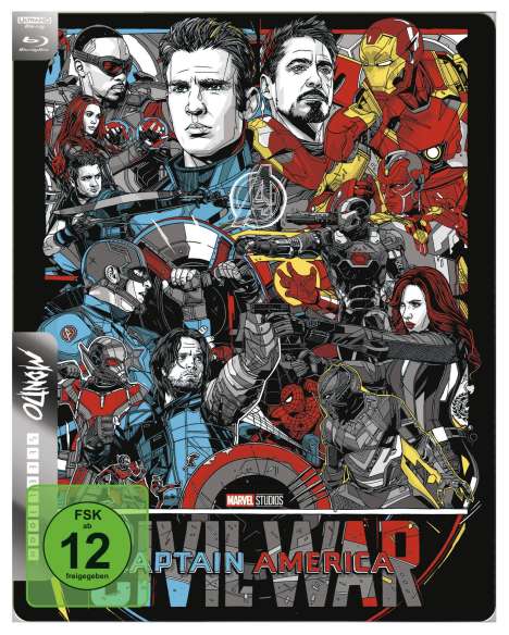 Captain America: Civil War (Ultra HD Blu-ray &amp; Blu-ray im Steelbook), 1 Ultra HD Blu-ray und 1 Blu-ray Disc