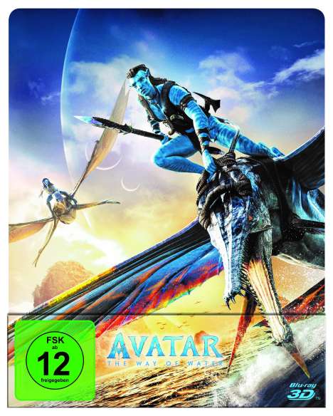 Avatar: The Way of Water (3D &amp; 2D Blu-ray im Steelbook), 4 Blu-ray Discs