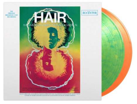 Filmmusik: Hair (Original Broadway Cast) (180g) (Limited Numbered Edition) (LP1: Green &amp; Yellow Swirled Vinyl/LP2: Orange &amp; Yellow Swirled Vinyl), 2 LPs