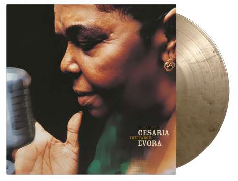 Césaria Évora (1941-2011): Voz D' Amor (180g) (20th Anniversary) (Limited Numbered Edition) (Gold + Black Marbled Vinyl), 2 LPs