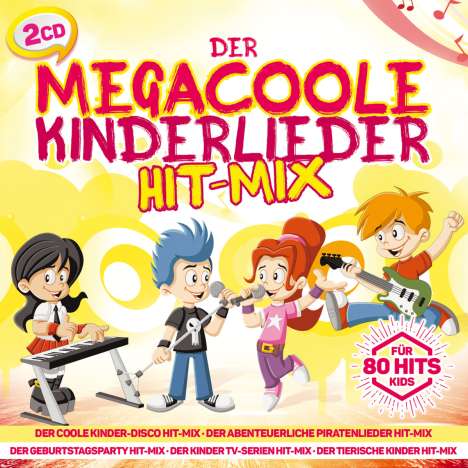 Der megacoole Kinderlieder Hit-Mix, 2 CDs
