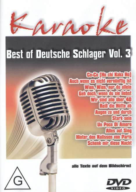 Best Of Deutsche Schlager Vol. 3, DVD