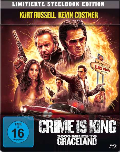 Crime is King - 3000 Miles to Graceland (Blu-ray im Steelbook), Blu-ray Disc