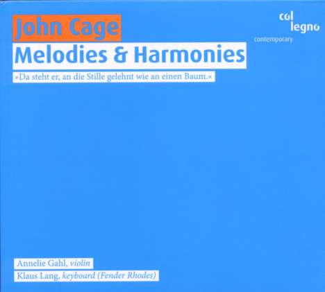 John Cage (1912-1992): 6 Melodies &amp; 13 Harmonies, CD