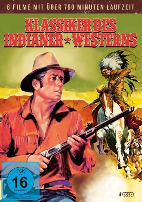 Klassiker des Indianer-Westerns (8 Filme auf 4 DVDs), 4 DVDs