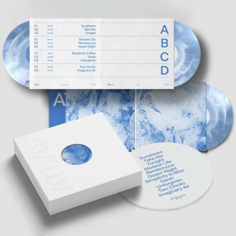 Rüfüs (Rüfüs Du Sol): Atlas (10 Year Anniversary Edition) (Geprägte Box, White &amp; Blue Marbled Vinyl + Slipmat + Booklet), 3 LPs