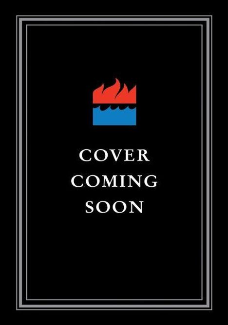 Text: "Cover Coming Soon." Ein Logo mit einer roten Flamme und blauen Wellen, umrahmt von einem doppelten grauen Rand.