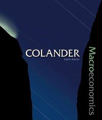 David C. Colander: Macroeconomics, Buch