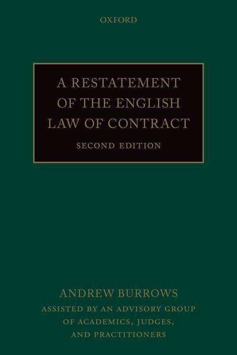 Andrew Burrows: A Restatement of the English Law of Contract, Buch
