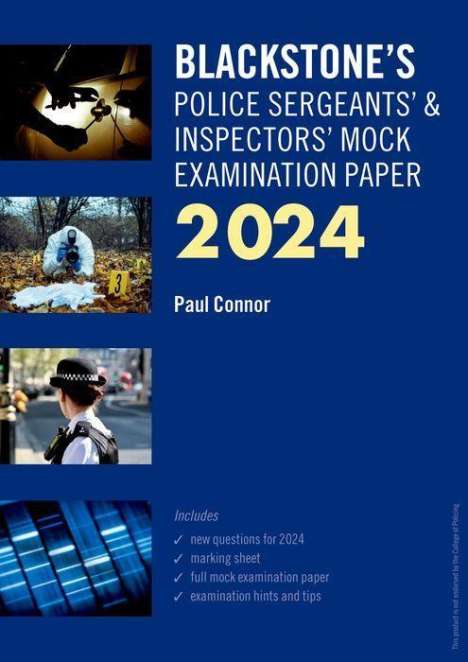 Paul Connor: Blackstone's Police Sergeants' and Inspectors' Mock Exam 2024, Buch