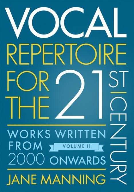 Jane Manning: Vocal Repertoire For The 21st, Buch
