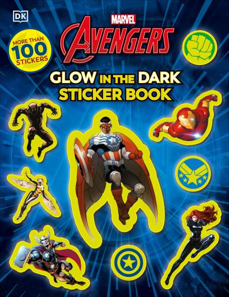 Dk: Marvel Avengers Glow in the Dark Sticker Book, Buch