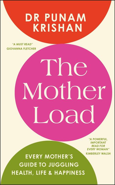 Text: "Cover to be revealed, The Mother Load, Dr Punam Krishan". Gelber Hintergrund mit DK Logo.