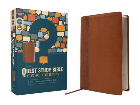 Zondervan: Niv, Quest Study Bible for Teens, Leathersoft, Brown, Comfort Print, Buch