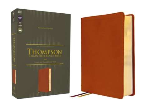 Zondervan: Esv, Thompson Chain-Reference Bible, Genuine Leather, Calfskin, Tan, Red Letter, Buch