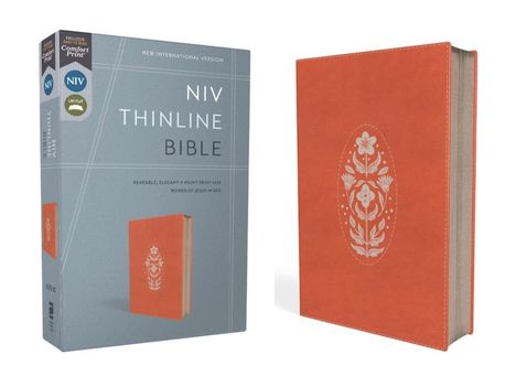 Zondervan: Niv, Thinline Bible, Leathersoft, Coral, Zippered, Red Letter, Comfort Print, Buch