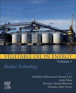 Vegetable Oil in Energy, Volume 1: Biofuel Technology, Buch