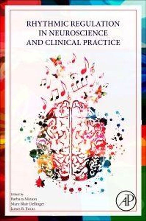 "RHythmic Regulation in Neuroscience and Clinical Practice" steht oben, darunter ein buntes, musisches Gehirn-Design.