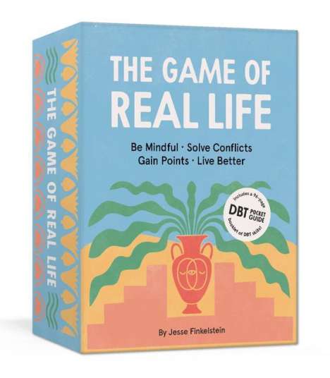 Jesse Finkelstein: The Game of Real Life: Be Mindful. Solve Conflicts. Gain Points. Live Better. (Includes a 96-Page Pocket Guide to Dbt Skills!) Card Games, Spiele