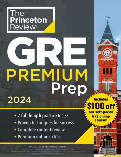 Princeton Review: Princeton Review GRE Premium Prep, 2024, Buch