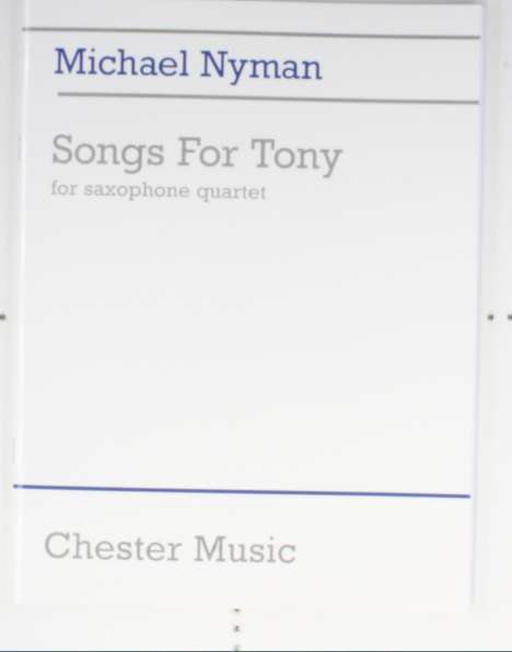 Songs For Tony, Buch