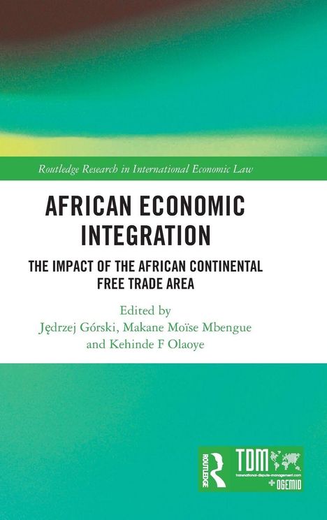 Titel: AFRICAN ECONOMIC INTEGRATION. Untertitel: THE IMPACT OF THE AFRICAN CONTINENTAL FREE TRADE AREA. Roter Hintergrund.