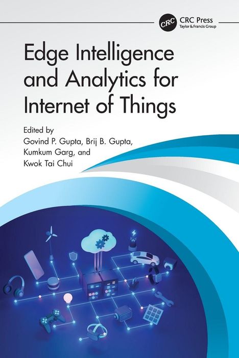 "Edge Intelligence and Analytics for Internet of Things" von Govind P. Gupta u.a. zeigt vernetzte Geräte-Illustration.