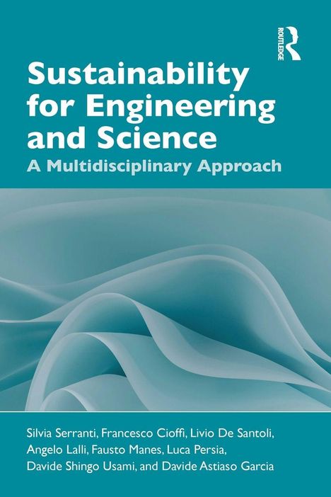 "Sustainability for Engineering and Science: A Multidisciplinary Approach" von Silvia Serranti u.a. Stadt am Wasser im Hintergrund.