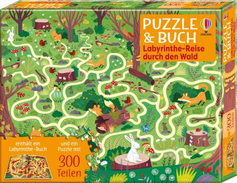Kate Nolan: Puzzle &amp; Buch: Labyrinthe-Reise durch den Wald, Buch