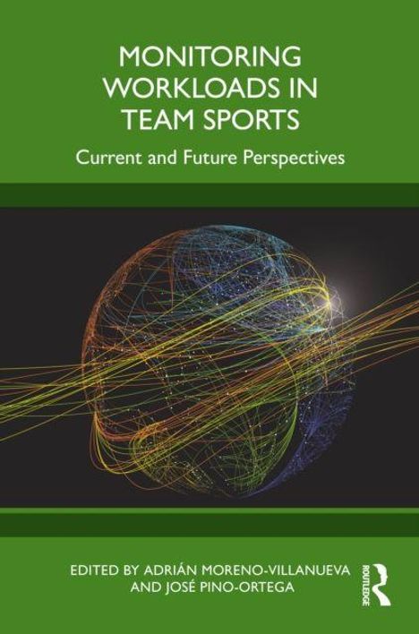 "Monitoring Workloads in Team Sports: Current and Future Perspectives". Illustration eines bunten Netzwerks auf dunklem Hintergrund.
