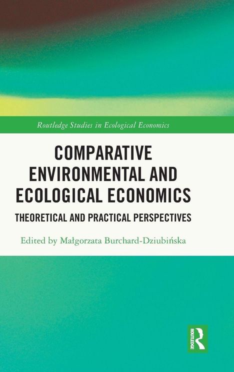 "Comparing Environmental and Ecological Economics" oben, grüner Hintergrund, Kontrasteffekt.