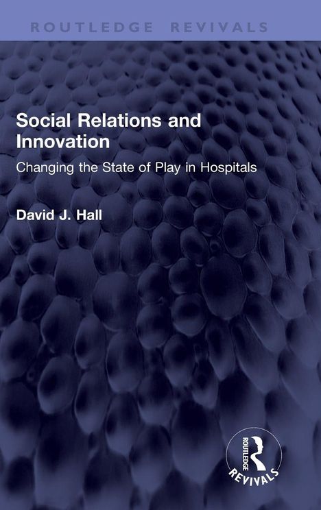 Buchcover: „Social Relations and Innovation“ von David J. Hall. Bläuliches, abstraktes Muster im Hintergrund.