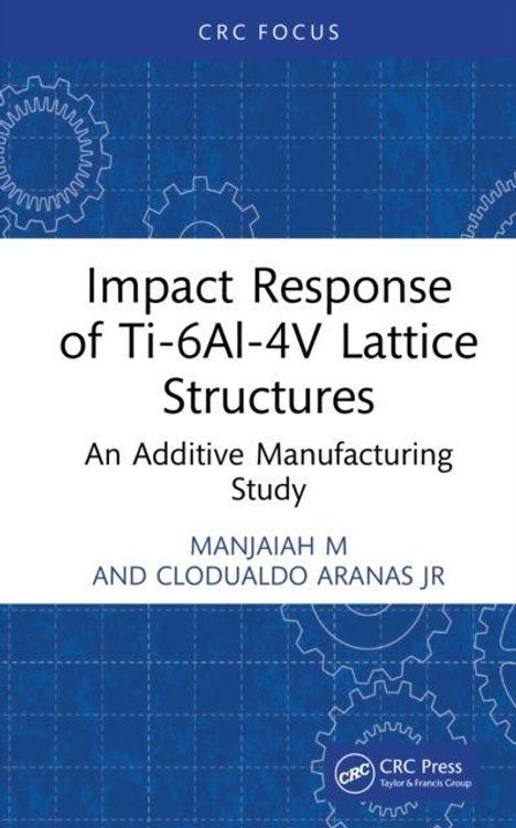 "Impact Response of Ti-6Al-4V Lattice Structures." Blaues technisches Muster, weiße Fläche in der Mitte.