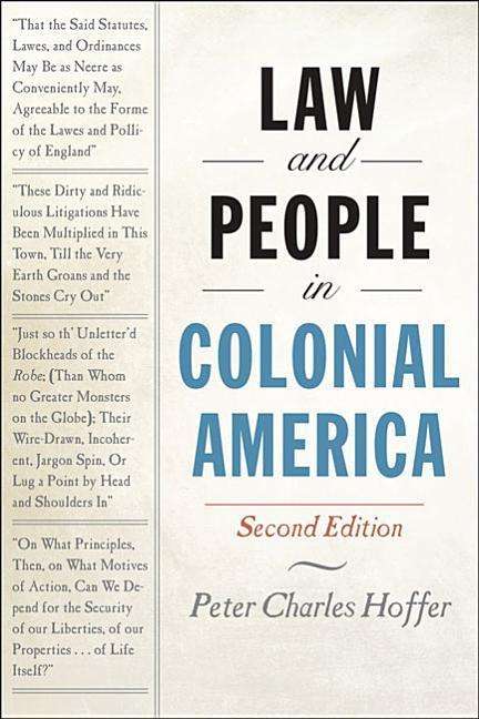 Peter Charles Hoffer: Law and People in Colonial America, Buch