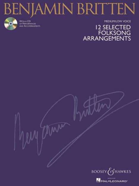 Benjamin Britten: 12 Selected Folksong Arrangements Book/Online Audio, Noten