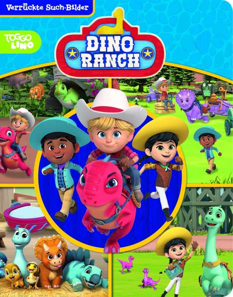 Dino Ranch - Verrückte Such-Bilder, groß - Wimmelbuch für Kinder ab 18 Monaten - Pappbilderbuch mit wattiertem Umschlag, Buch