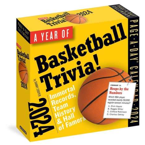 Workman Calendars: A Year of Basketball Trivia! Page-A-Day Calendar 2024, Kalender