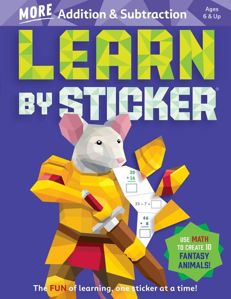 Workman Publishing: Learn by Sticker: More Addition &amp; Subtraction, Buch
