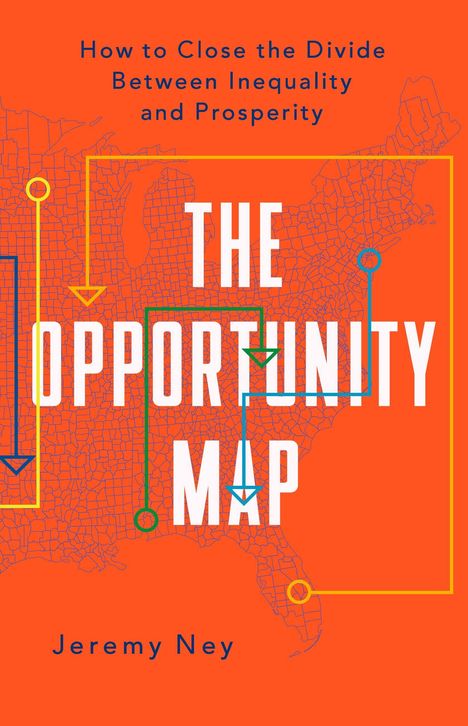 "Cover Coming Soon" oben in rotem Feld, Titel: "THE OPPORTUNITY MAP", darunter "Jeremy Ney" auf weißem Hintergrund.
