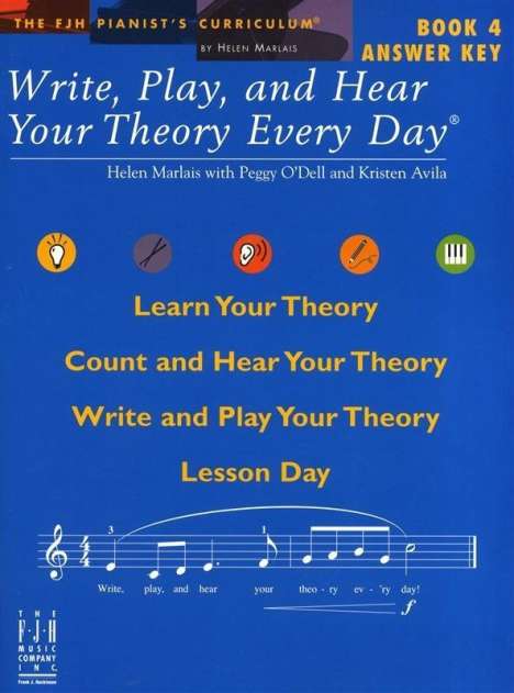 Helen Marlais: Write, Play, And Hear Your Theory Every Day - Book 4 (Answer Key), Noten
