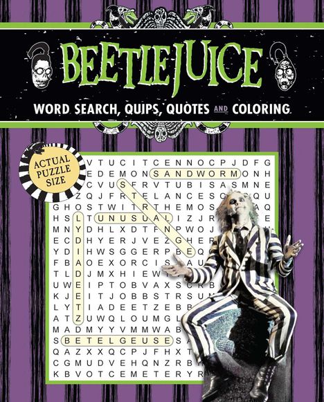 Editors of Thunder Bay Press: Beetlejuice Word Search, Quips, Quotes, and Coloring, Buch