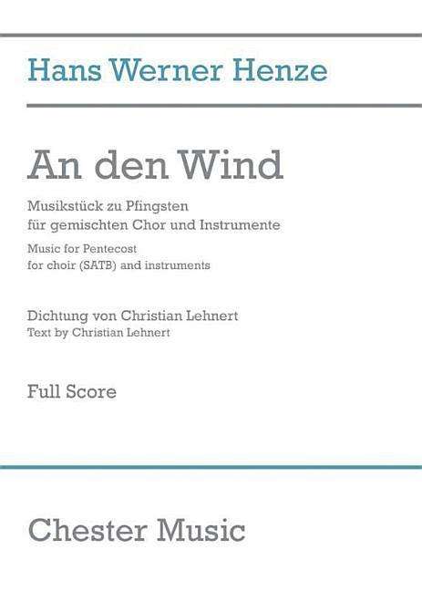 Christian Lehnert: An Den Wind: Music for Pentecost, Buch