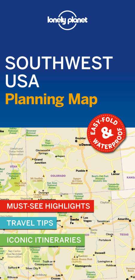 Lonely Planet: Lonely Planet Southwest USA Planning Map 1, Karten
