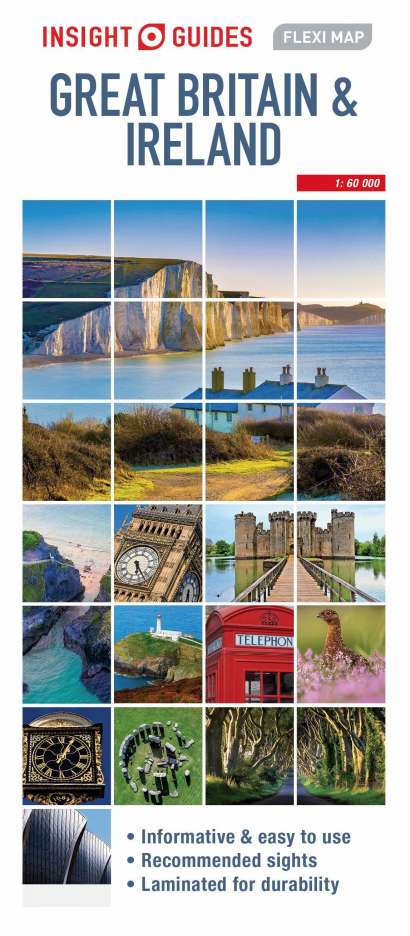 Insight Guides: Insight Guides Flexi Map Great Britain &amp; Ireland (Insight Maps), Karten