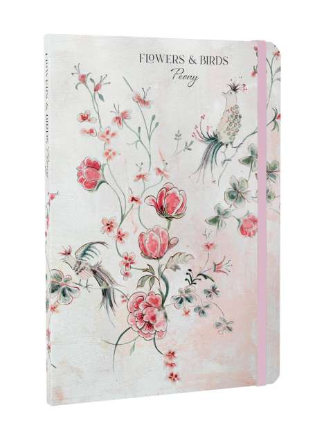 Flowers &amp; Birds Peony A5 Notebook, Buch
