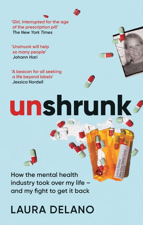 Texte: Zitate von The New York Times, Johann Hari, Jessica Nordell. "unshrunk", Laura Delano. Kapseln und Foto.